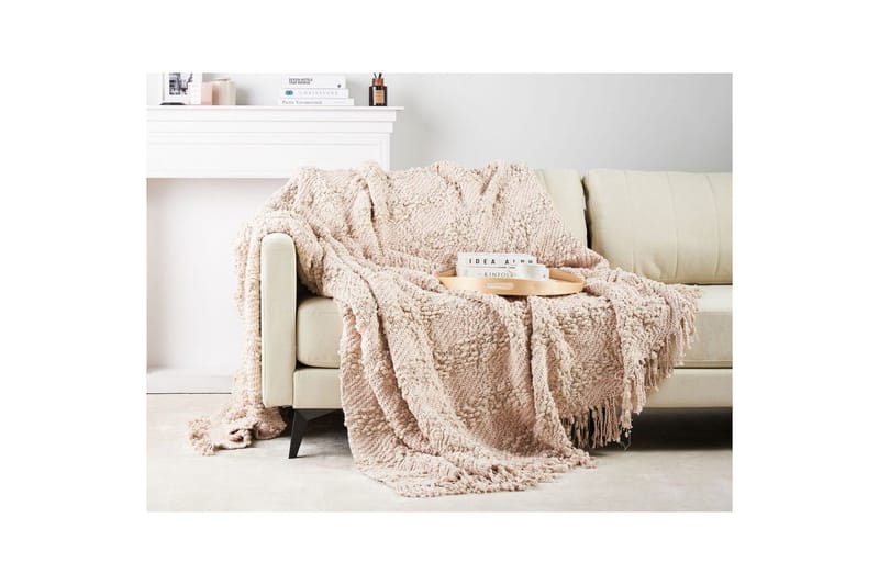 Viltti Vella Vaaleanpunainen, 220x240 cm - Vaaleanpunainen, 220x240 cm - Kodintekstiilit & matot - Tyyny & torkkupeitto - Torkkupeitto & viltti - Sherpapeitto