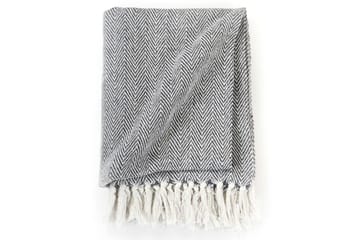 Viltti puuvilla kalanruotokuvio 125x150 cm laivastonsininen - Sininen - Kodintekstiilit & matot - Tyyny & torkkupeitto - Torkkupeitto & viltti - Sherpapeitto