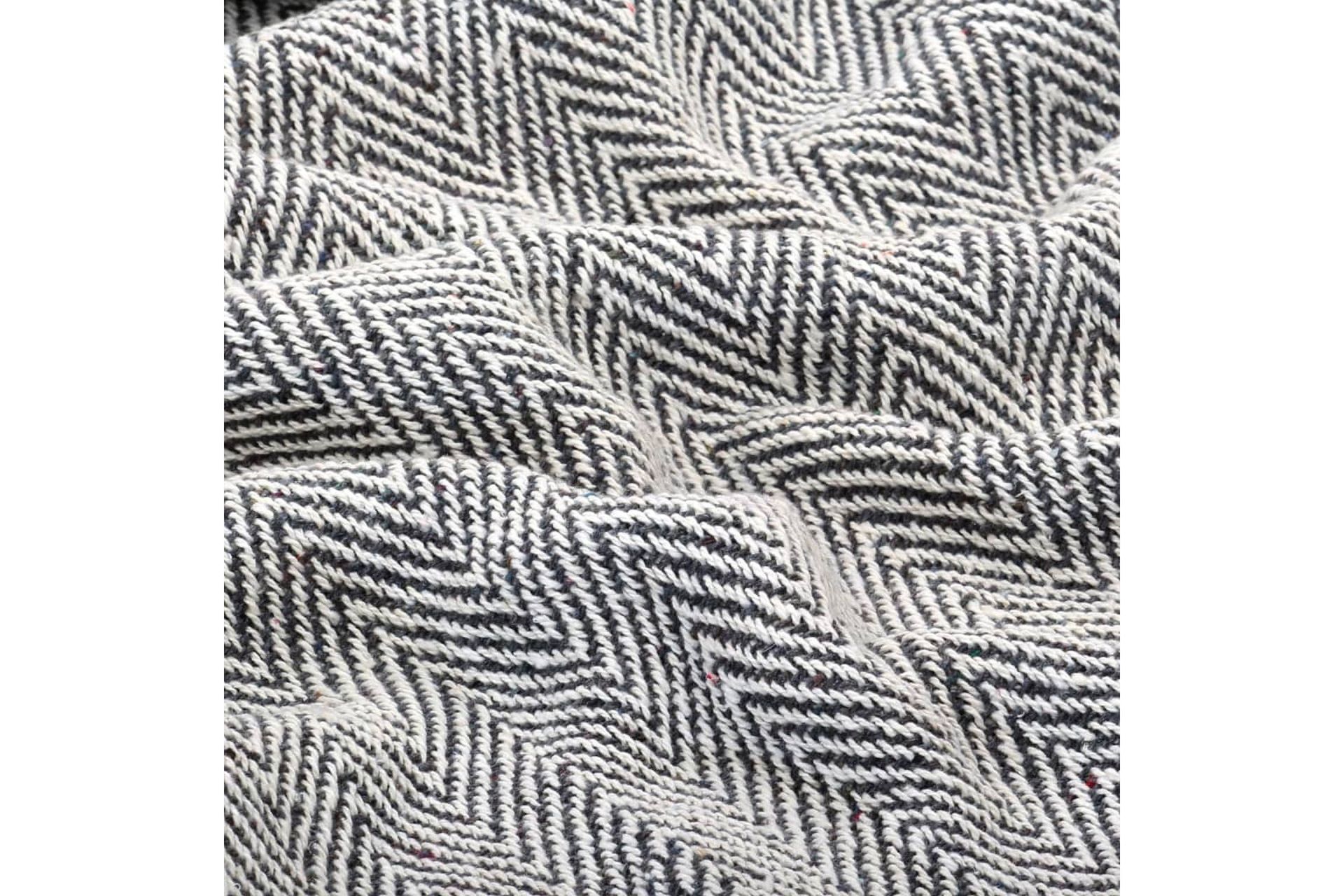 Viltti puuvilla kalanruotokuvio 125x150 cm laivastonsininen - Sininen - Kodintekstiilit & matot - Tyyny & torkkupeitto - Torkkupeitto & viltti - Sherpapeitto