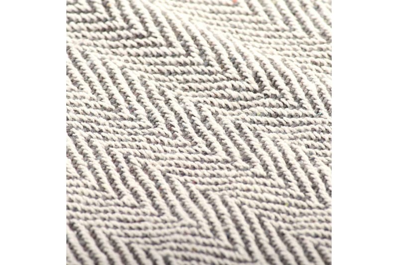 Viltti puuvilla kalanruotokuvio 125x150 cm harmaa - Harmaa - Kodintekstiilit & matot - Tyyny & torkkupeitto - Torkkupeitto & viltti - Sherpapeitto
