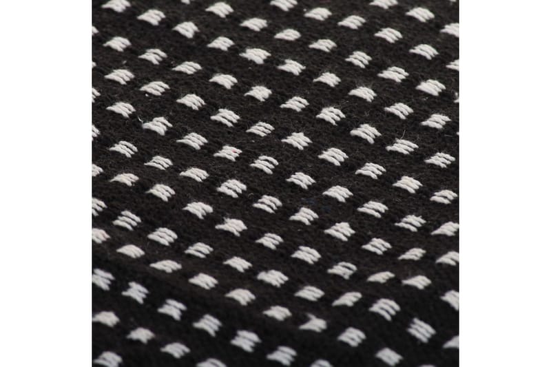 Viltti puuvilla neliöt 160x210 cm musta - Musta - Kodintekstiilit & matot - Tyyny & torkkupeitto - Torkkupeitto & viltti - Sherpapeitto