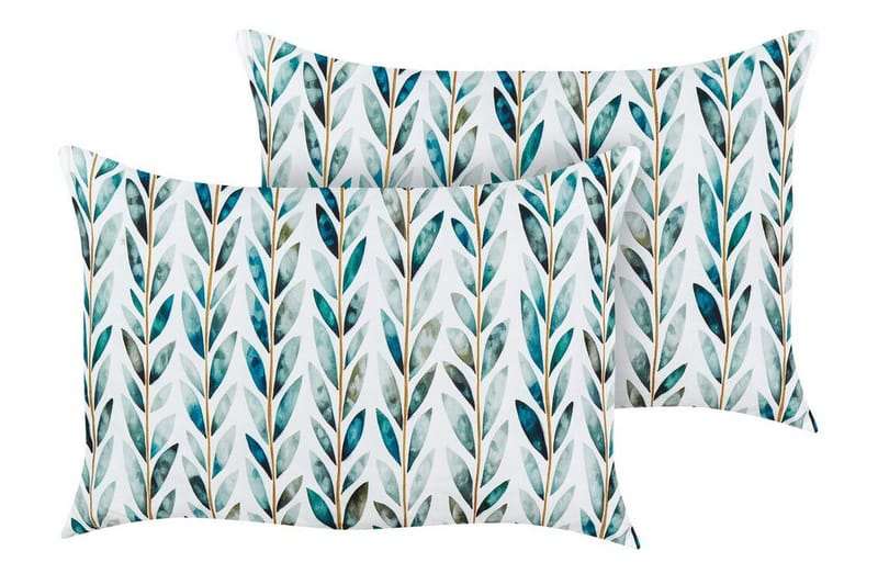 Tricase Ulkotyyny 42x60 cm - Valkoinen/Vihreä - Kodintekstiilit & matot - Tyyny & torkkupeitto - Ulkotyyny