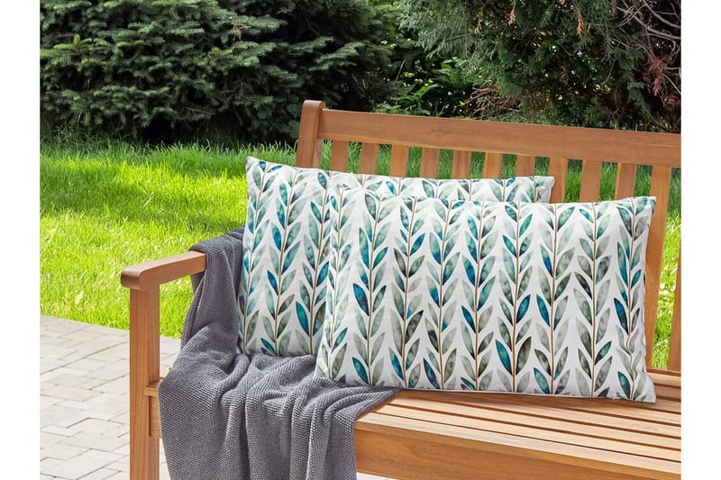 Tricase Ulkotyyny 42x60 cm - Valkoinen/Vihreä - Kodintekstiilit & matot - Tyyny & torkkupeitto - Ulkotyyny