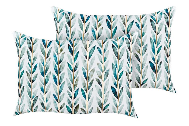 Tricase Ulkotyyny 42x60 cm - Valkoinen/Vihreä - Kodintekstiilit & matot - Tyyny & torkkupeitto - Ulkotyyny