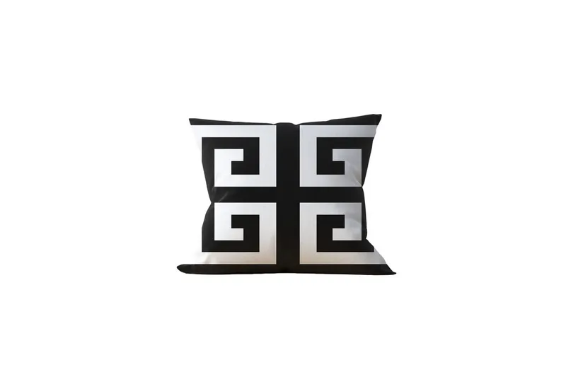 Tyrell Koristetyyny 43x43 cm, Musta/Valkoinen