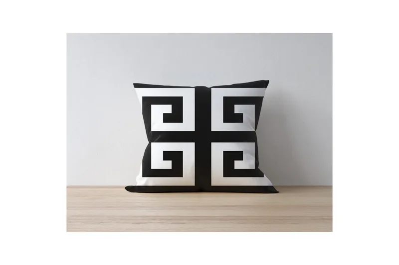 Tyrell Koristetyyny 43x43 cm - Musta/Valkoinen - Kodintekstiilit & matot - Tyyny & torkkupeitto - Koristetyynyt