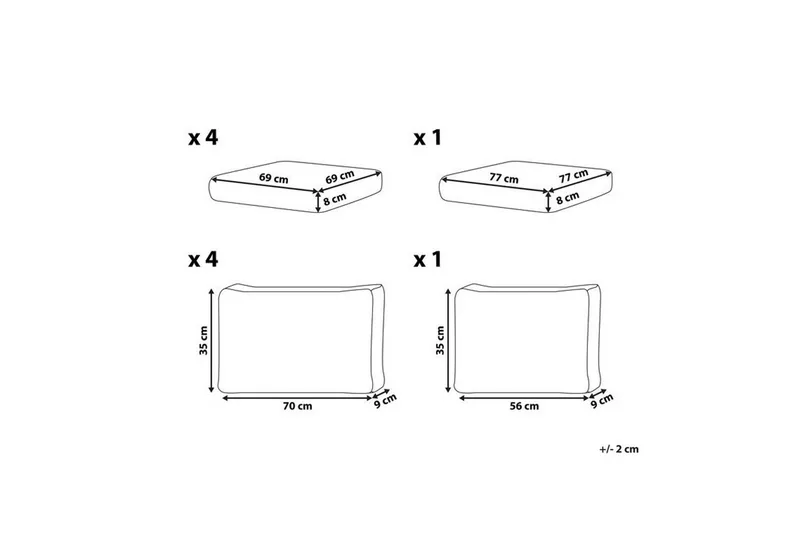 Tyynynpäällinen Messina Valkoinen - Valkoinen - Puutarhakalusteet - Terassiryhmät - Päälliset