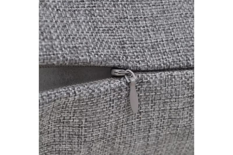 Antrasiitti Tyynynpäällinen Pellavatyylinen 4 kpl 40 x 40 cm - Harmaa - Kodintekstiilit & matot - Tyyny & torkkupeitto - Tyynynpäälliset