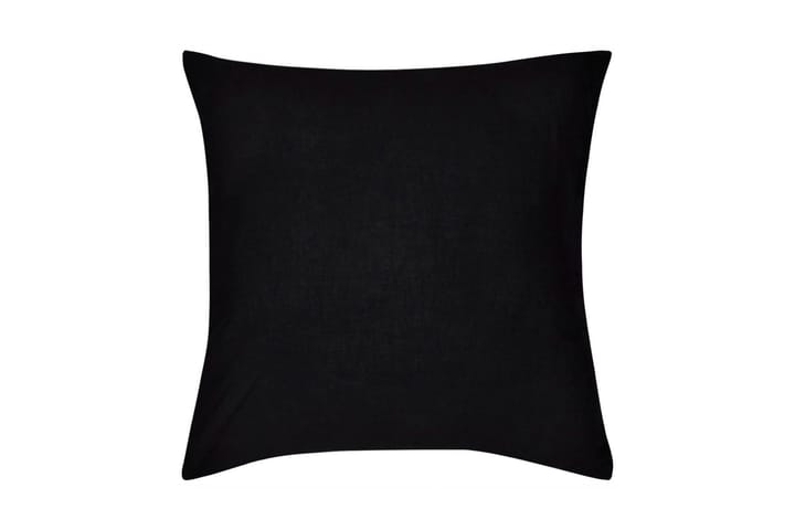 Musta Tyynynpäällinen 4 kpl Puuvilla 50 x 50 cm - Musta - Tyynynpäälliset