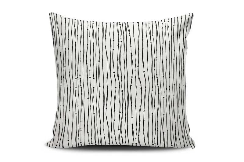 Tyynynpäällinen Cushion Love 45x45 cm, Valkoinen/Musta