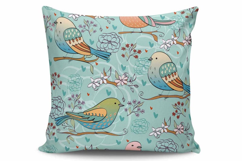 Tyynynpäällinen Kissy 45x45 cm - Monivärinen - Kodintekstiilit & matot - Tyyny & torkkupeitto - Tyynynpäälliset