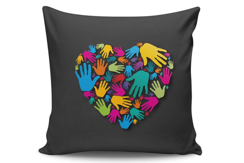 Tyynynpäällinen Kissy 45x45 cm - Monivärinen - Kodintekstiilit & matot - Tyyny & torkkupeitto - Tyynynpäälliset