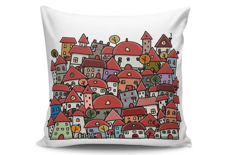 Tyynynpäällinen Kissy 45x45 cm - Monivärinen - Kodintekstiilit & matot - Tyyny & torkkupeitto - Tyynynpäälliset