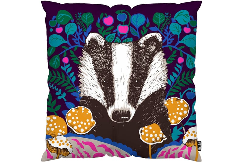 Tyynynpäällinen Yövuoro 43x43 cm Monivärinen - Vallila - Kodintekstiilit & matot - Tyyny & torkkupeitto - Tyynynpäälliset