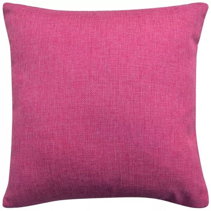 Tyynynpäällinen Pellavatyylinen Pinkki 4kpl 80x80 cm - Pinkki - Tyynynpäälliset