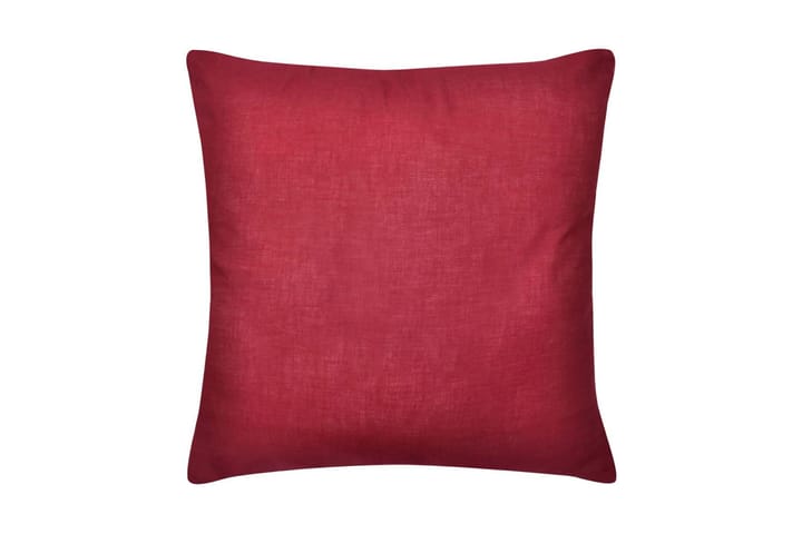 Viininpunainen Tyynynpäällinen Puuvilla 4kpl 50 x 50 cm - Punainen - Tyynynpäälliset