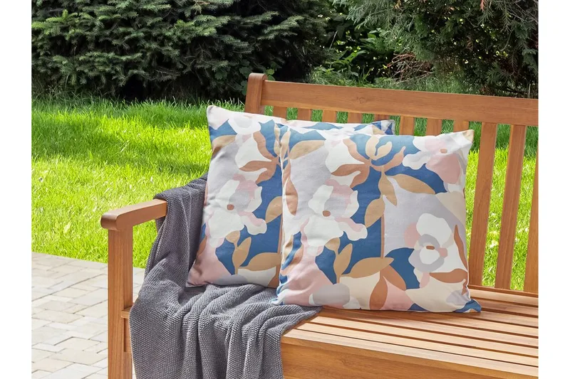 Vernole Ulkotyyny 45x45 cm - Valkoinen/Sininen/Vaaleanpunainen - Kodintekstiilit & matot - Tyyny & torkkupeitto - Ulkotyyny