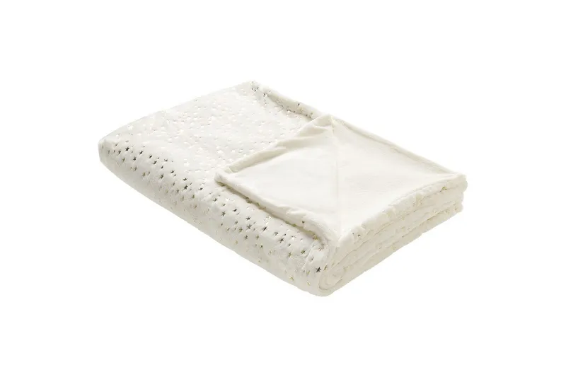 Viltti Alazeya Beige/kulta, 130x180 cm - Beige/kulta, 130x180 cm - Kodintekstiilit & matot - Tyyny & torkkupeitto - Torkkupeitto & viltti - Sherpapeitto