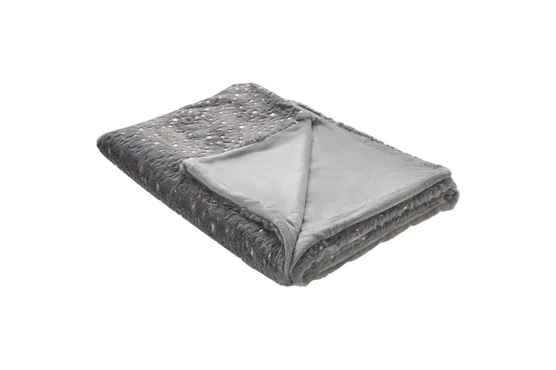 Viltti Alazeya Harmaa/kulta, 130x180 cm - Harmaa/kulta, 130x180 cm - Kodintekstiilit & matot - Tyyny & torkkupeitto - Torkkupeitto & viltti - Sherpapeitto