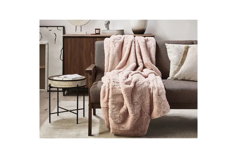 Viltti Chaab Vaaleanpunainen, 150x200 cm - Vaaleanpunainen, 150x200 cm - Kodintekstiilit & matot - Tyyny & torkkupeitto - Torkkupeitto & viltti