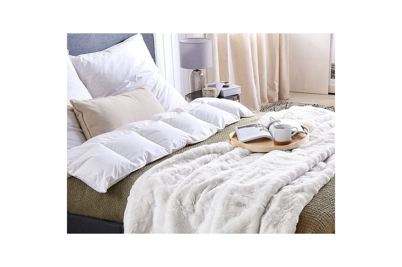 Viltti Chaab Valkoinen, 200x220 cm - Valkoinen, 200x220 cm - Kodintekstiilit & matot - Tyyny & torkkupeitto - Torkkupeitto & viltti