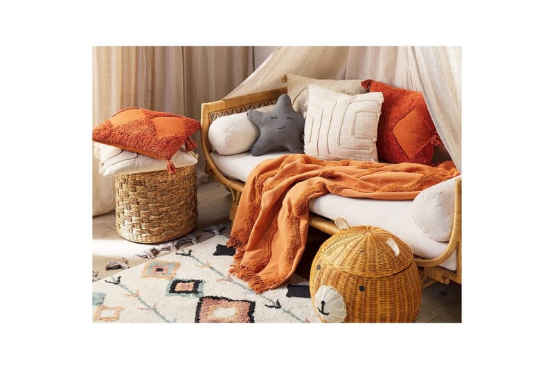 Viltti Khari Oranssi - Oranssi - Kodintekstiilit & matot - Tyyny & torkkupeitto - Torkkupeitto & viltti
