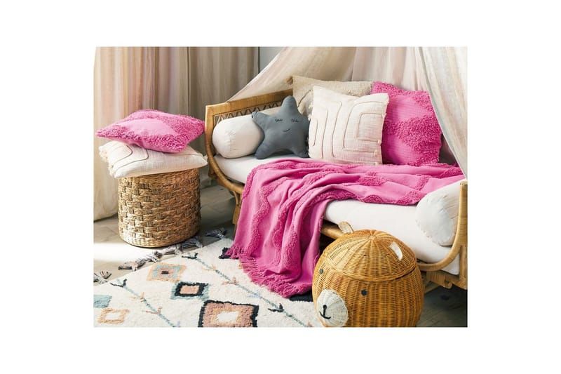 Viltti Khari Vaaleanpunainen - Vaaleanpunainen - Kodintekstiilit & matot - Tyyny & torkkupeitto - Torkkupeitto & viltti