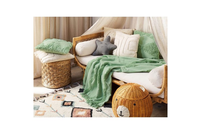 Viltti Khari Vihreä - Vihreä - Kodintekstiilit & matot - Tyyny & torkkupeitto - Torkkupeitto & viltti