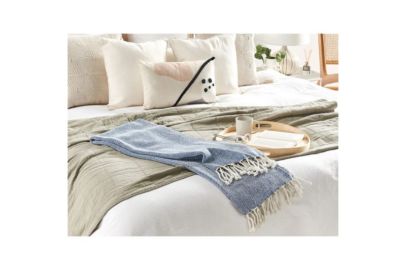 Viltti Tilmi Sininen/Valkoinen - Sininen/Valkoinen - Kodintekstiilit & matot - Tyyny & torkkupeitto - Torkkupeitto & viltti