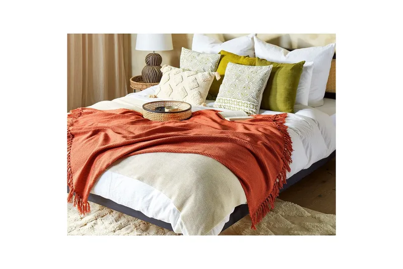 Viltti Yarsa Punainen - Punainen - Kodintekstiilit & matot - Tyyny & torkkupeitto - Torkkupeitto & viltti