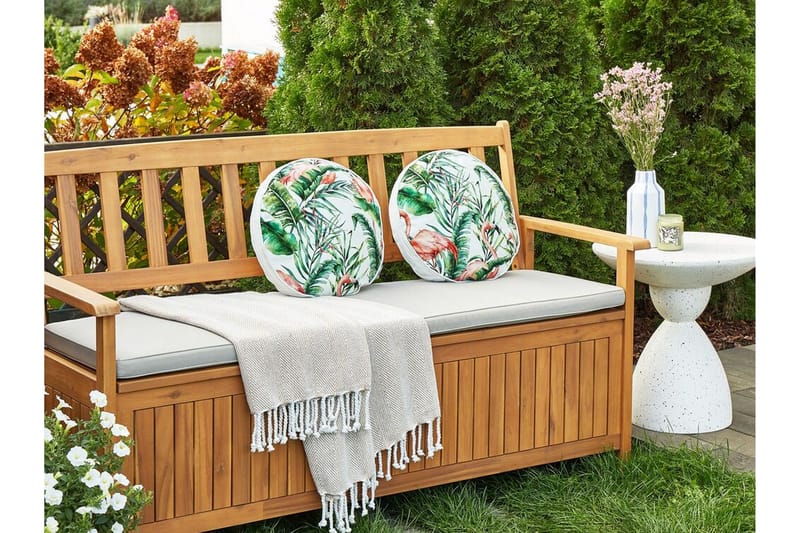 Visper Ulkotyyny 40 cm Pyöreä - Valkoinen/Vihreä/Vaaleanpunainen - Kodintekstiilit & matot - Tyyny & torkkupeitto - Ulkotyyny