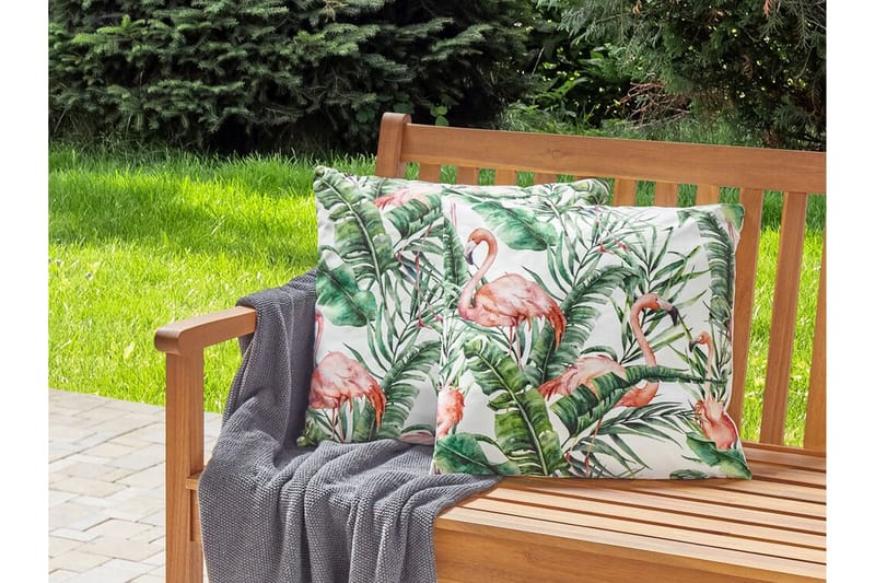 Visper Ulkotyyny 45x45 cm - Valkoinen/Vihreä/Vaaleanpunainen - Kodintekstiilit & matot - Tyyny & torkkupeitto - Ulkotyyny