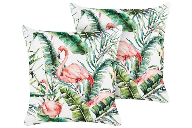 Visper Ulkotyyny 45x45 cm - Valkoinen/Vihreä/Vaaleanpunainen - Kodintekstiilit & matot - Tyyny & torkkupeitto - Ulkotyyny