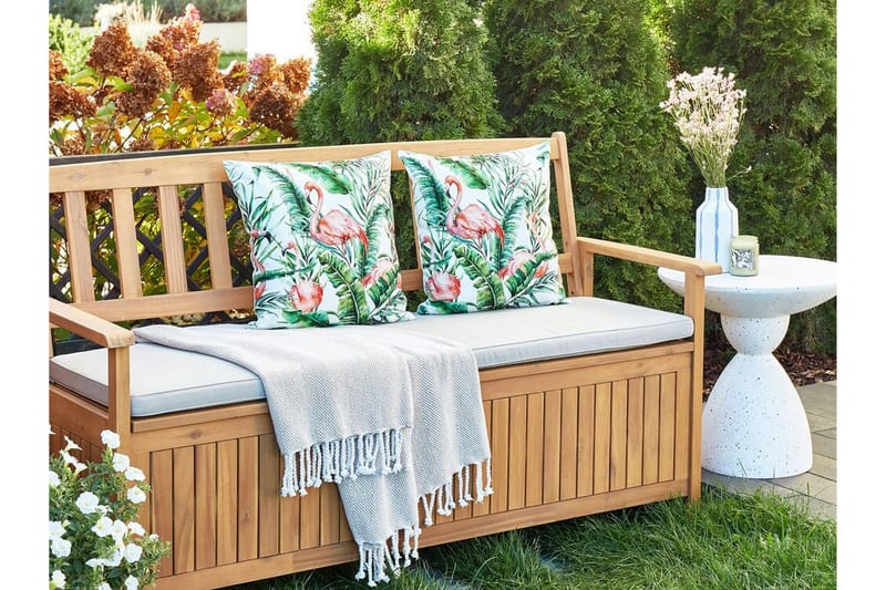 Visper Ulkotyyny 45x45 cm - Valkoinen/Vihreä/Vaaleanpunainen - Kodintekstiilit & matot - Tyyny & torkkupeitto - Ulkotyyny