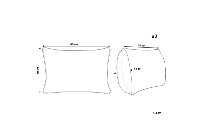 Vulcin Ulkotyyny 42x60 cm - Mustavalkoinen - Kodintekstiilit & matot - Tyyny & torkkupeitto - Ulkotyyny