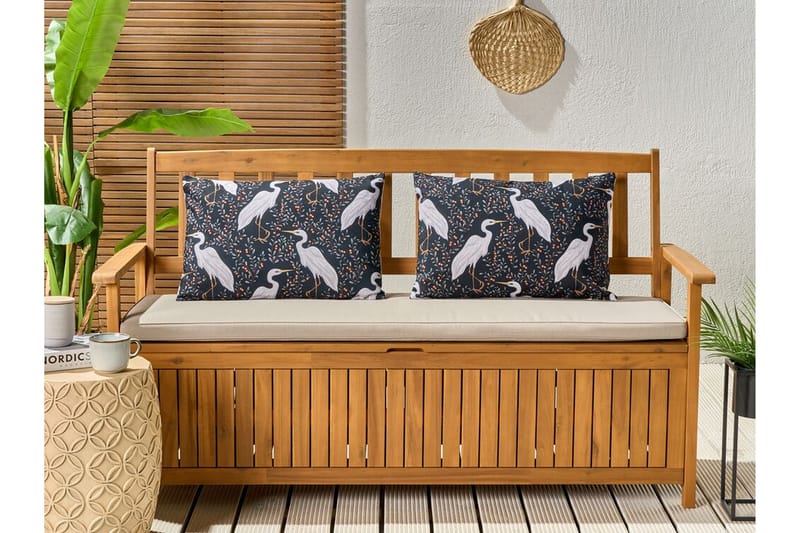 Vulcin Ulkotyyny 42x60 cm - Mustavalkoinen - Kodintekstiilit & matot - Tyyny & torkkupeitto - Ulkotyyny