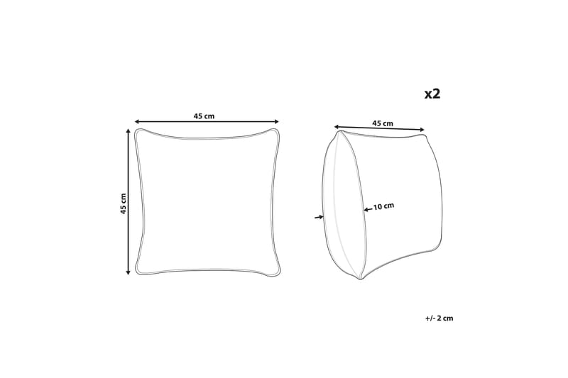 Vulcin Ulkotyyny 45x45 cm - Mustavalkoinen - Kodintekstiilit & matot - Tyyny & torkkupeitto - Ulkotyyny