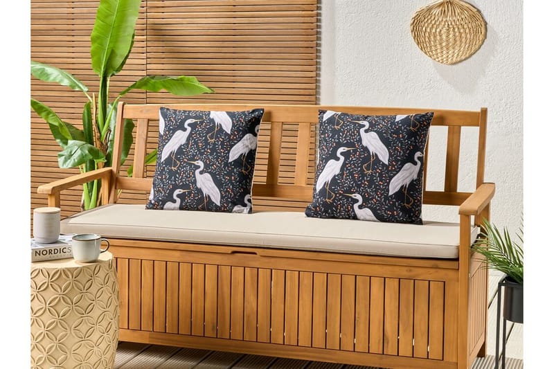 Vulcin Ulkotyyny 45x45 cm - Mustavalkoinen - Kodintekstiilit & matot - Tyyny & torkkupeitto - Ulkotyyny