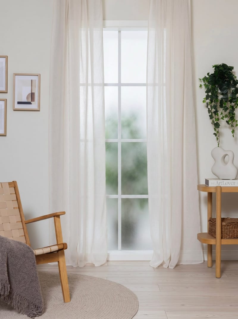 Verho Alice 140x250 cm - Luonnonvalkoinen - Kodintekstiilit & matot - Verhot