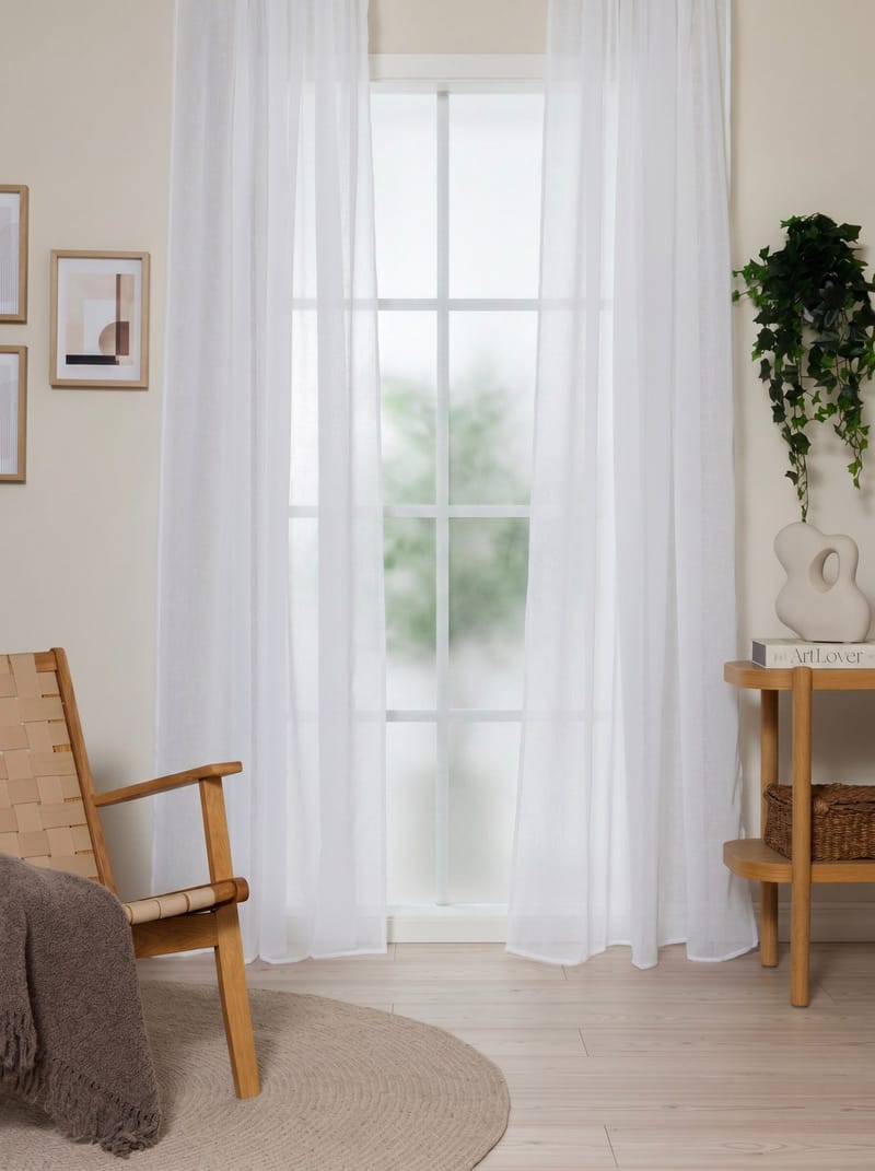 Verho Alice 140x250 cm - Valkoinen - Kodintekstiilit & matot - Verhot
