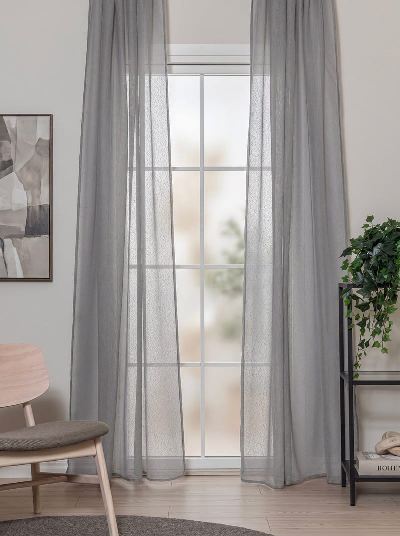 Verho Alma 140x250 cm - Harmaa - Kodintekstiilit & matot - Verhot - Sivuverho - Täyspitkä verho
