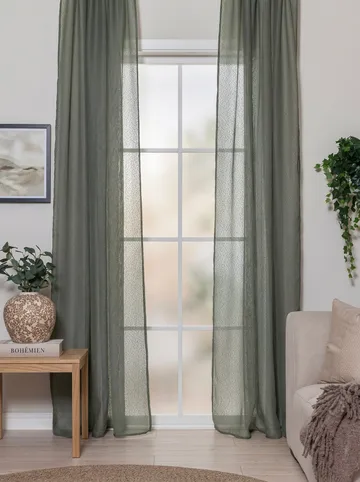 Verho Alma 140x250 cm - Smaragdinvihreä - Kodintekstiilit & matot - Verhot - Sivuverho - Täyspitkä verho