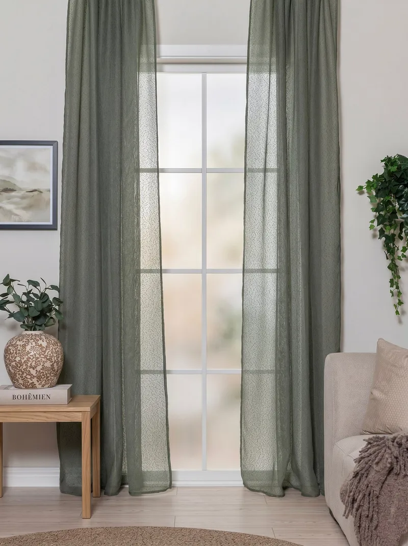 Verho Alma 140x250 cm - Smaragdinvihreä - Kodintekstiilit & matot - Verhot - Sivuverho - Täyspitkä verho