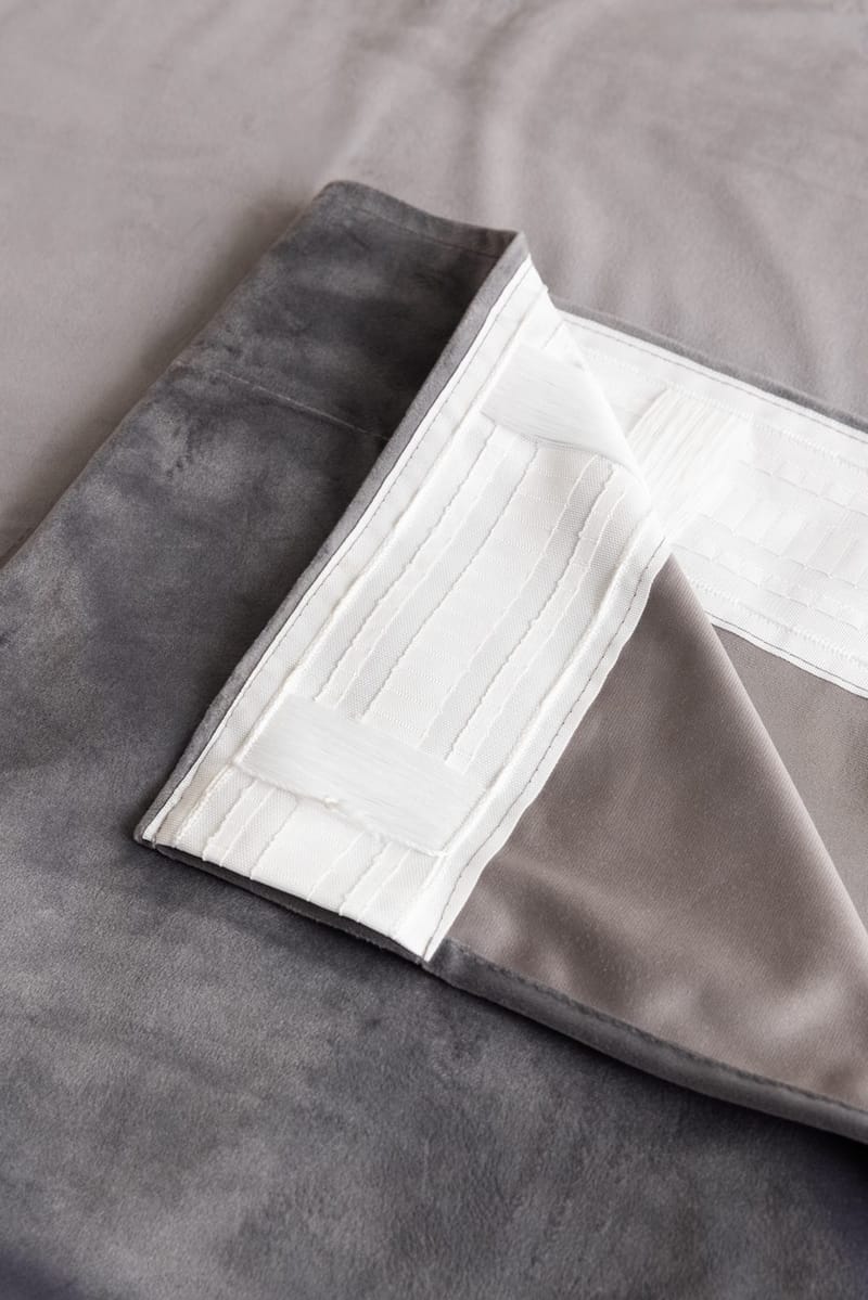 Verho Elsa 140x250 cm - Harmaa - Kodintekstiilit & matot - Verhot - Sivuverho - Verho rypytysnauhalla