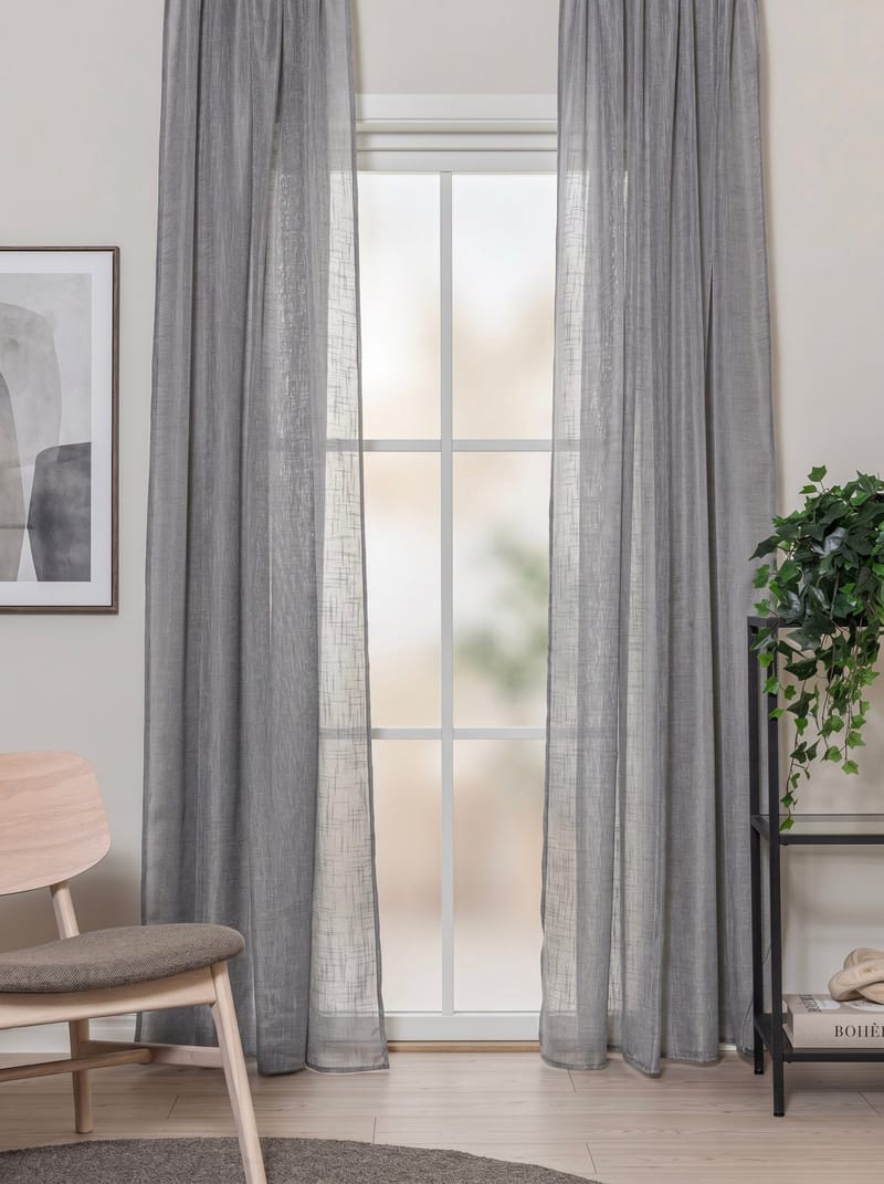 Verho Stella 140x250 cm - Harmaa - Kodintekstiilit & matot - Verhot