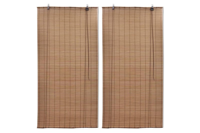 Bambu rullaverhot 2 kpl 100 x 160 cm ruskea - Ruskea - Verhot
 - Rullaverho