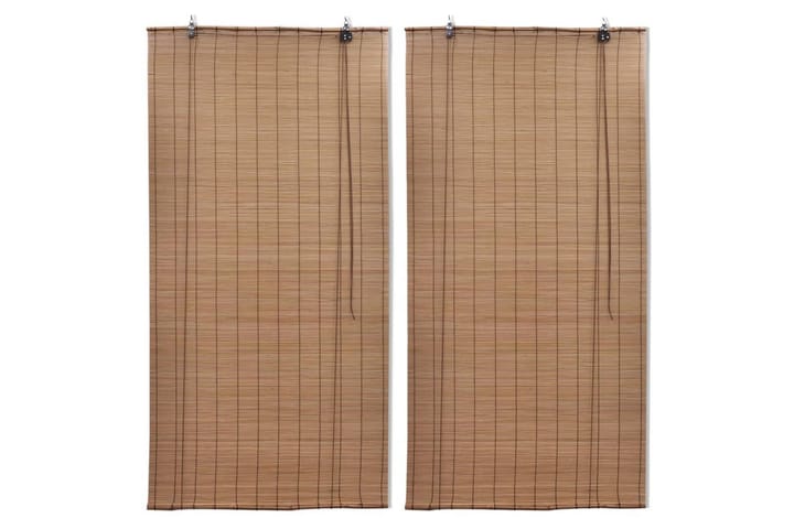 Bambu rullaverhot 2 kpl 100 x 160 cm ruskea - Ruskea - Rullaverho - Verhot