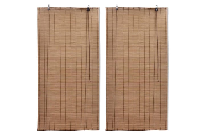 Bambu rullaverhot 2kpl ruskea 120 x 220 cm - Ruskea - Verhot
 - Rullaverho