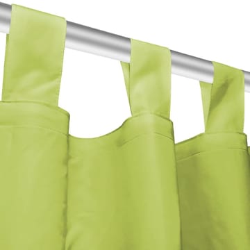Mikro-satiiniverhot silmukoilla 2 kpl 140x175 cm Vihreä - Vihreä - Kodintekstiilit & matot - Verhot
 - Pimennysverhot