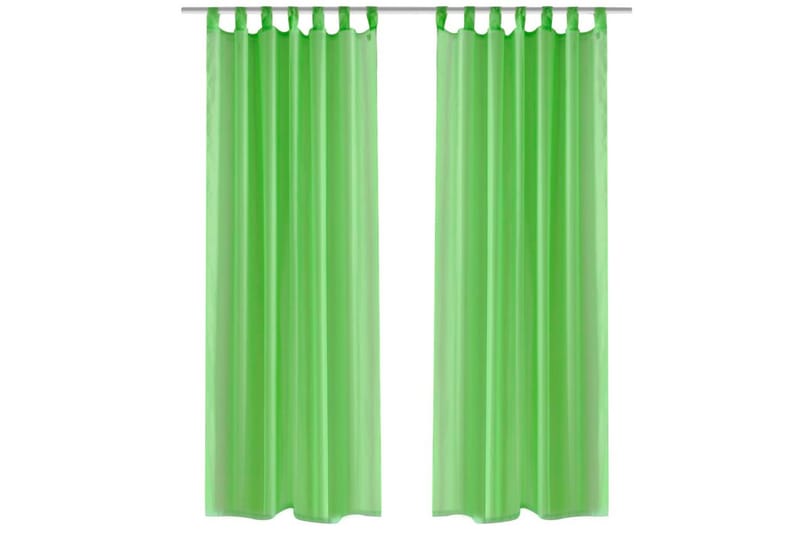 Omenanvihreät Sheer Verhot 140 x 225 cm 2 kpl - Vihreä - Kodintekstiilit & matot - Verhot
 - Paneeliverho